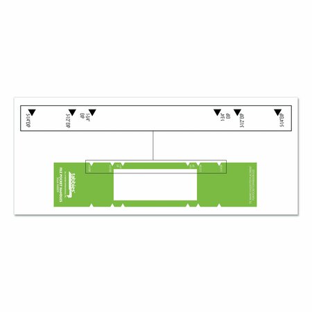 Tabbies File Pocket Handles 9-5/8 x 2", Green-White, PK48 68809